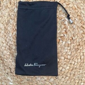 Salvatore Ferragamo Black Logo Pouch